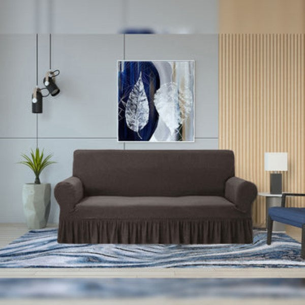 Sofa Cover in Micro Mash Stuff - Dark Brown