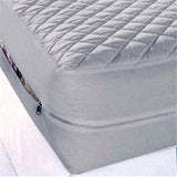 Quilted Zipper waterproof Mattress Protector - Grey