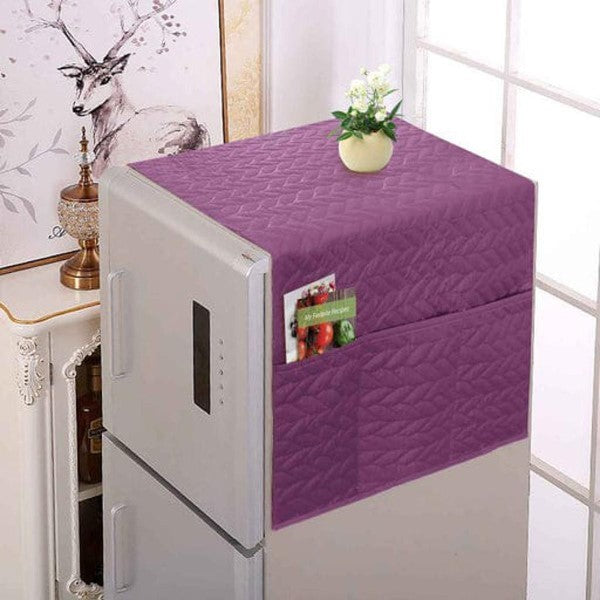 Quilted Fridge Top Cover Purple