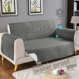 Water Proof Quilted Sofa Cover Micro Color Grey