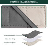 Quilted Cushion Cover Square 16✘16 Inches - Grey