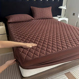 Quilted waterproof Mattress Cover - Brown