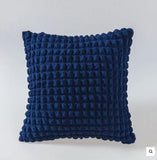 Bubble Cushion Cover Square 16✘16 Inches - Navy blue