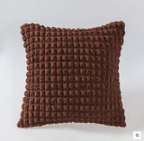 Bubble Cushion Cover Square 16✘16 Inches - Brown