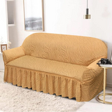 Zebra Velvet Sofa Covers - Golden