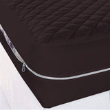 Quilted Zipper waterproof Mattress Protector - Brown