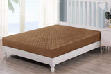 Quilted waterproof Mattress Cover - Brown