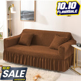Fluffy Bubble Fabric Sofa Cover - Copper