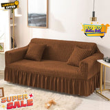 Fluffy Bubble Fabric Sofa Cover - Copper