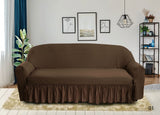 Butterfly Fabric Sofa Cover - Brown