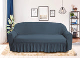 Butterfly Fabric Sofa Cover - Grey