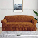 Zebra Velvet Sofa Covers - Copper