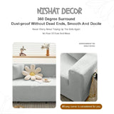 Jacquard Stripe Sofa Cover - Grey