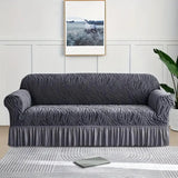 Zebra Velvet Sofa Covers ( Grey)