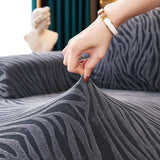 Zebra Velvet Sofa Covers ( Grey)