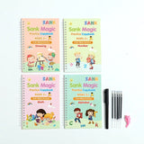 Kids Magic Practice Book Set of 4-Kids learning for Home and school with 10 refill pens