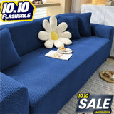Jacquard Stripe Sofa Cover - Blue