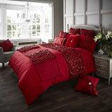 Luxury Red Weavian Bridal Bedding Duvet Set With Filling