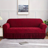 Zebra Velvet Sofa Covers - Maroon