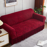 Zebra Velvet Sofa Covers - Maroon