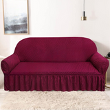 Zebra Velvet Sofa Covers - Maroon