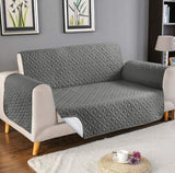 Micro Quilted Sofa Cover - Grey