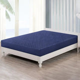Quilted waterproof Mattress Cover - Navy Blue