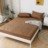 Quilted waterproof Mattress Cover - Brown