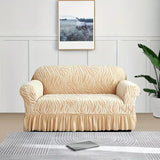 Zebra Velvet Sofa Covers - Golden