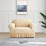 Zebra Velvet Sofa Covers - Golden