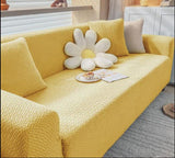Jacquard Stripe Sofa Cover - Biege