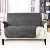 Quilted Sofa Cover Cotton Colour Grey