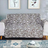 Quilted Sofa Cover Cotton Colour Printed Black