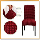 Turkish Bubble Style Fitted Chair Cover Maroon