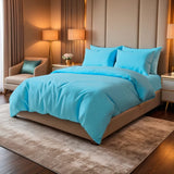 MINT SATIN STRIPE BEDSHEET SET - 5 PCS