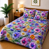 3D Printed Bedsheet with 2 Pillow Covers – 3-Piece Set - D1