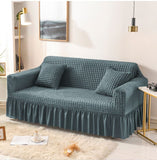 Fluffy Bubble Fabric Sofa Cover - Grey