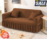 Fluffy Bubble Fabric Sofa Cover - Copper