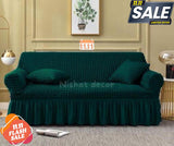 Fluffy Bubble Fabric Sofa Cover - Green