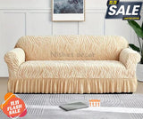 Zebra Velvet Sofa Covers - Golden