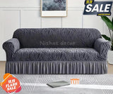 Zebra Velvet Sofa Covers ( Grey)