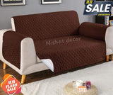 Micro Quilted Sofa Cover - Brown