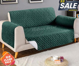 Micro Quilted Sofa Cover - Green