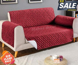 Micro Quilted Sofa Cover - Red