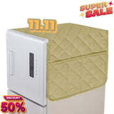 Quilted Fridge Top Cover Beige