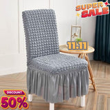 Fluffy Bubble Fabric Chair Cover - Grey