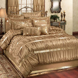 Luxury Silk Bridal Duvet Set With Filling (Golden)