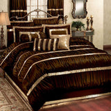 Luxury Silk Bridal Duvet Set With Filling (Brown)