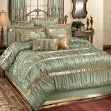 Luxury Silk Bridal Duvet Set With Filling (Sea Green)