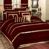 Luxury Silk Bridal Duvet Set With Filling (Maroon)